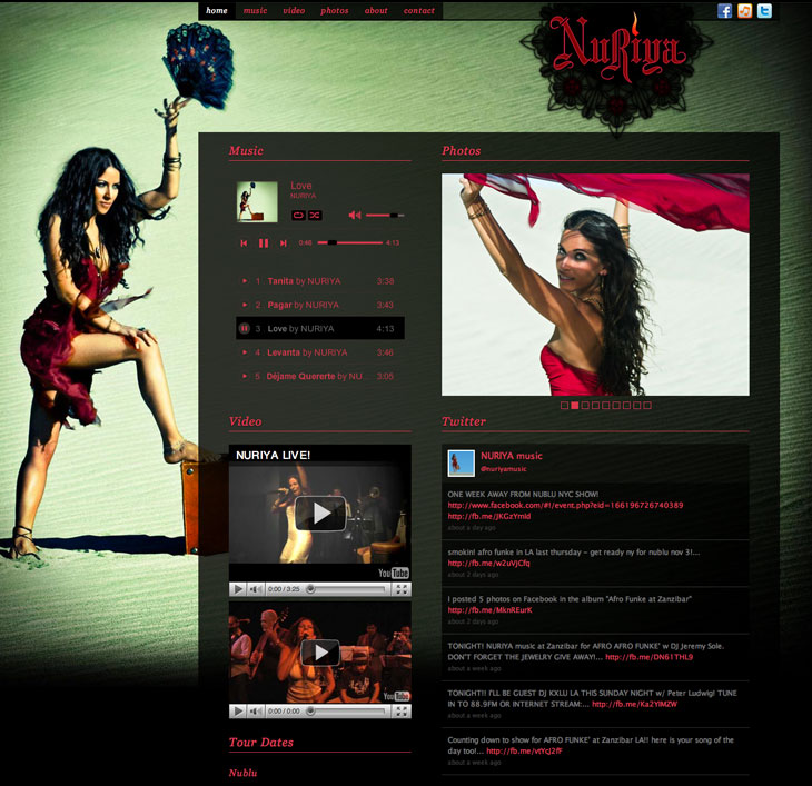 NURIYA music website